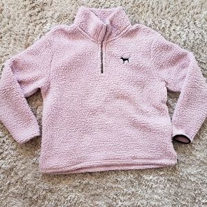 VS PINK quarter zip Sherpa fleece